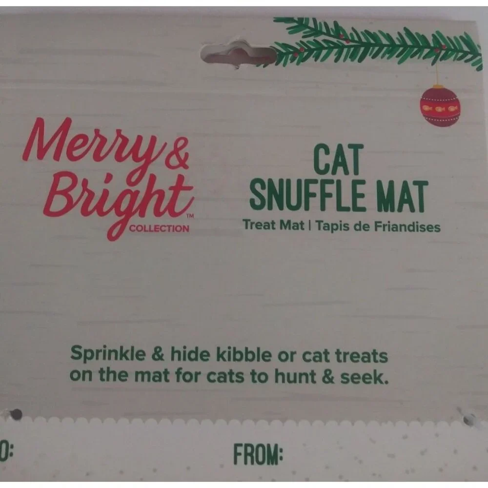 NWT Merry & Bright Cat Snuffle Mat Treat Hiding Fun Penguin Design